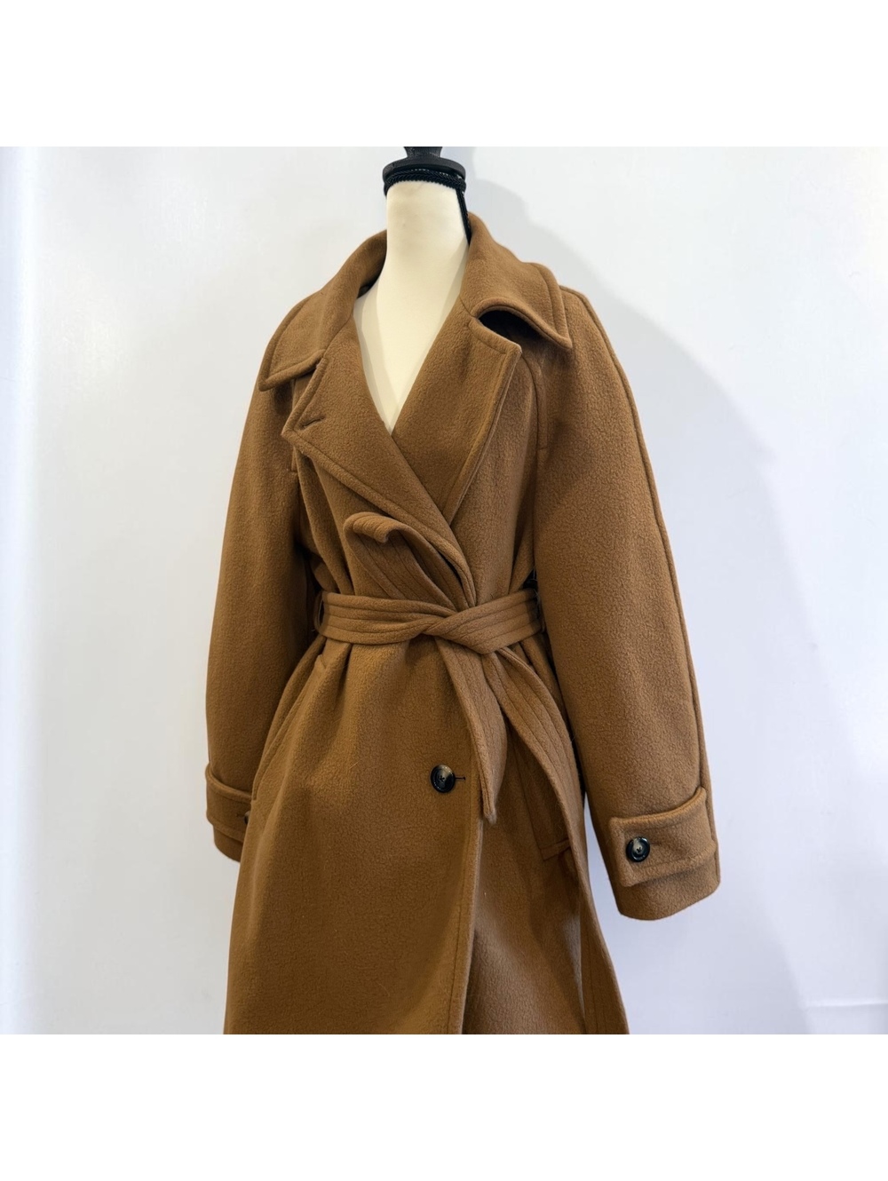 Like New Mango Italian Manteco Wool Coat Size S